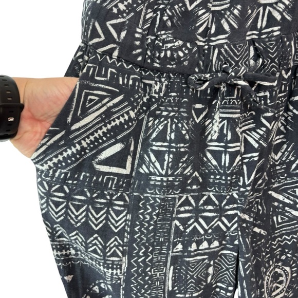 Madewell Kingston Cover Up Jumpsuit Inkstone Aztec Tribal Strapless Boho Size S - Picture 5 of 10